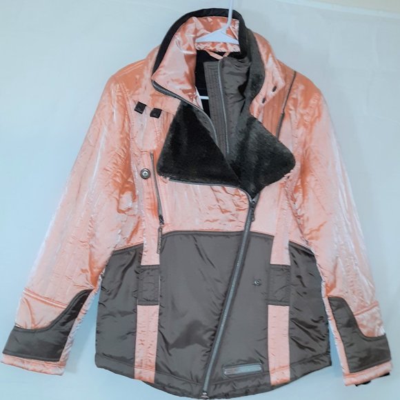 peach ski jacket